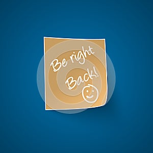 Be right back sign