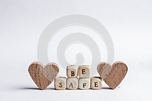 Be safe with wooden heart shapes