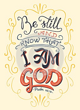 Be still and know that I am God bible quote