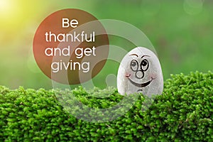 Be thankful and get giving