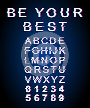 Be your best glitch font template