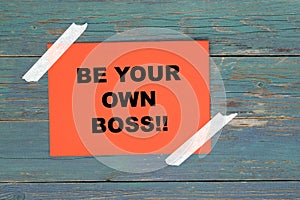 Be your own boss on paper