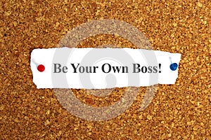 be your own boss word on paper