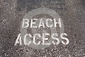 Beach Access Sign in Oahu Hawaii