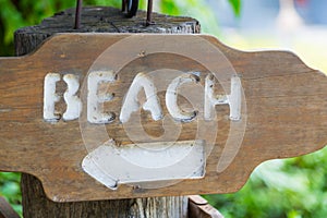 Beach Access wood Sign