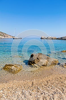 Beach in the Adriatic Sea on the island of Hvar
