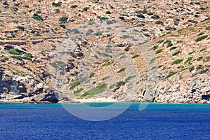 The beach Agios Panteleimonas in Sikinos, Greece