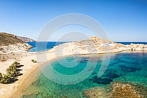 The beach Agios Sostis of Serifos island in Cyclades, Greece