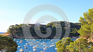 Beach of Aiguablava in Begur village, Mediterranean sea, Catalonia, Spain photo