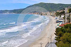 Beach of Alassio, Liguria, Italy