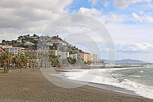 Beach of Almunecar, Spain