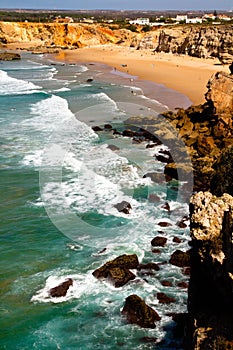 Beach along the Algarve coast