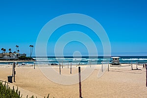 The beach along the Camino del Mar, California