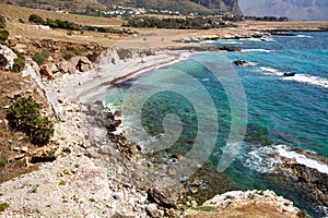 Beach along rocky seacoast