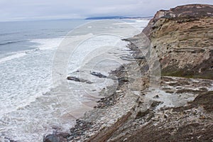 Beach, Alto de Santa Luzia Beach, between Peniche and Serra d'El Rei (King's Beach) in the Portuguese central western coast