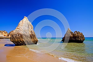 Beach Alvor Poente in Algarve, Portugal photo