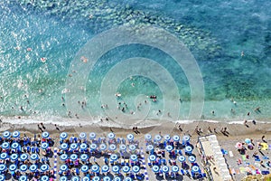 The beach on Amalfi Coast. Vico Equense. Italy photo