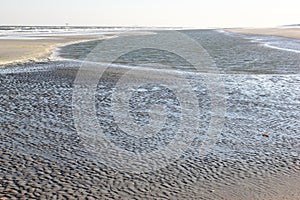 Beach of Ameland Island along North Sea coast, Holland photo