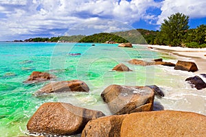 Beach Anse Lazio at island Praslin, Seychelles photo