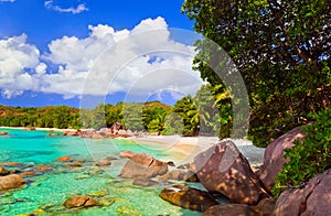 Beach Anse Lazio at island Praslin, Seychelles photo