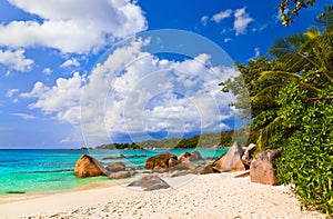 Beach Anse Lazio at island Praslin, Seychelles