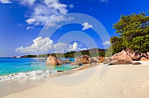 Beach Anse Lazio at Seychelles photo