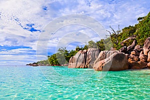 Beach Anse Lazio at Seychelles photo