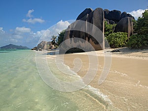 The beach Anse Sourse D'Argent