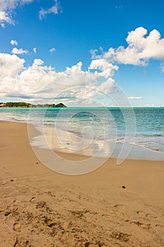 Beach in Antigua and Barbuda Island, West Indies in the Caribbean Sea