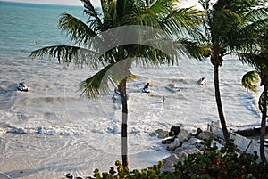 Beach at the Antlantic Coast of Key West, Florida Keys