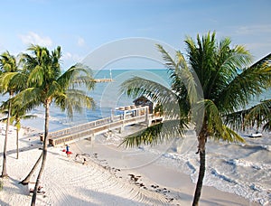 Beach at the Antlantic Coast of Key West, Florida Keys