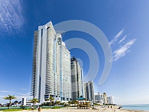 Beach and Apartment Buildings in Sunny Isles Beach