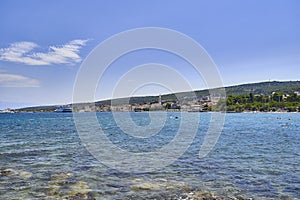 Beach in the area of Supetar. Brac island . Croatia .