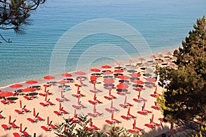 Beach at Argostoli of Kefalonia in Greece photo