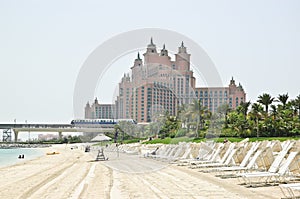 Beach of Atlantis the Palm hotel