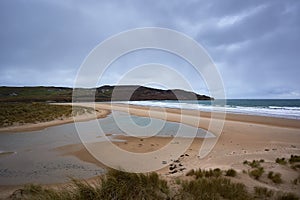 beach awarded for its cleanliness and conservation of the ecosystem Killahoey Strand near Dunfanaghy, Donegal, Ireland. wild photo