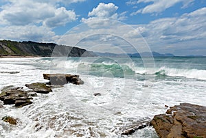 Beach Azkorri or Gorrondatxe view.