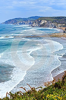 Beach Azkorri or Gorrondatxe view.