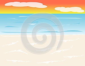 Beach Background at Sunset