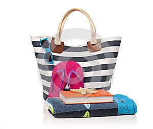 Beach bag and leisure items