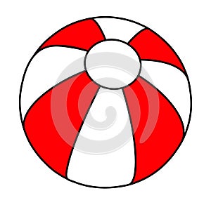 Beach ball vector symbol icon design.