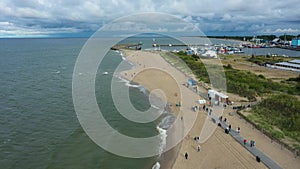 Beach Baltic Sea Port Wladyslawowo Plaza Morze Baltyckie Aerial View Poland