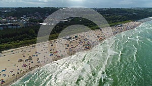 Beach Baltic Sea Wladyslawowo Plaza Morze Aerial View Poland