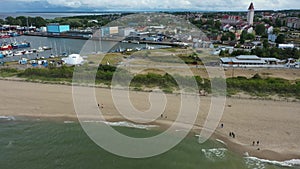 Beach Baltic Sea Wladyslawowo Plaza Morze Baltyckie Aerial View Poland