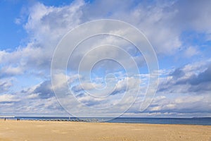 Beach at the Baltic seacoast in Travemunde, Germany