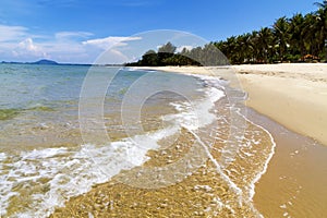 Beach Ban Krut Beach blue water in summer