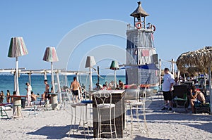 Beach bar on the Black Sea coast