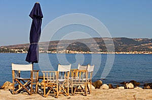 Beach bar at Kefalonia island in Greece