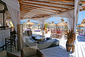 Beach bar near Nessebar, Bulgary