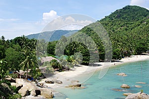 Beach of bay Thongtakian, Koh Samui, Thailand.